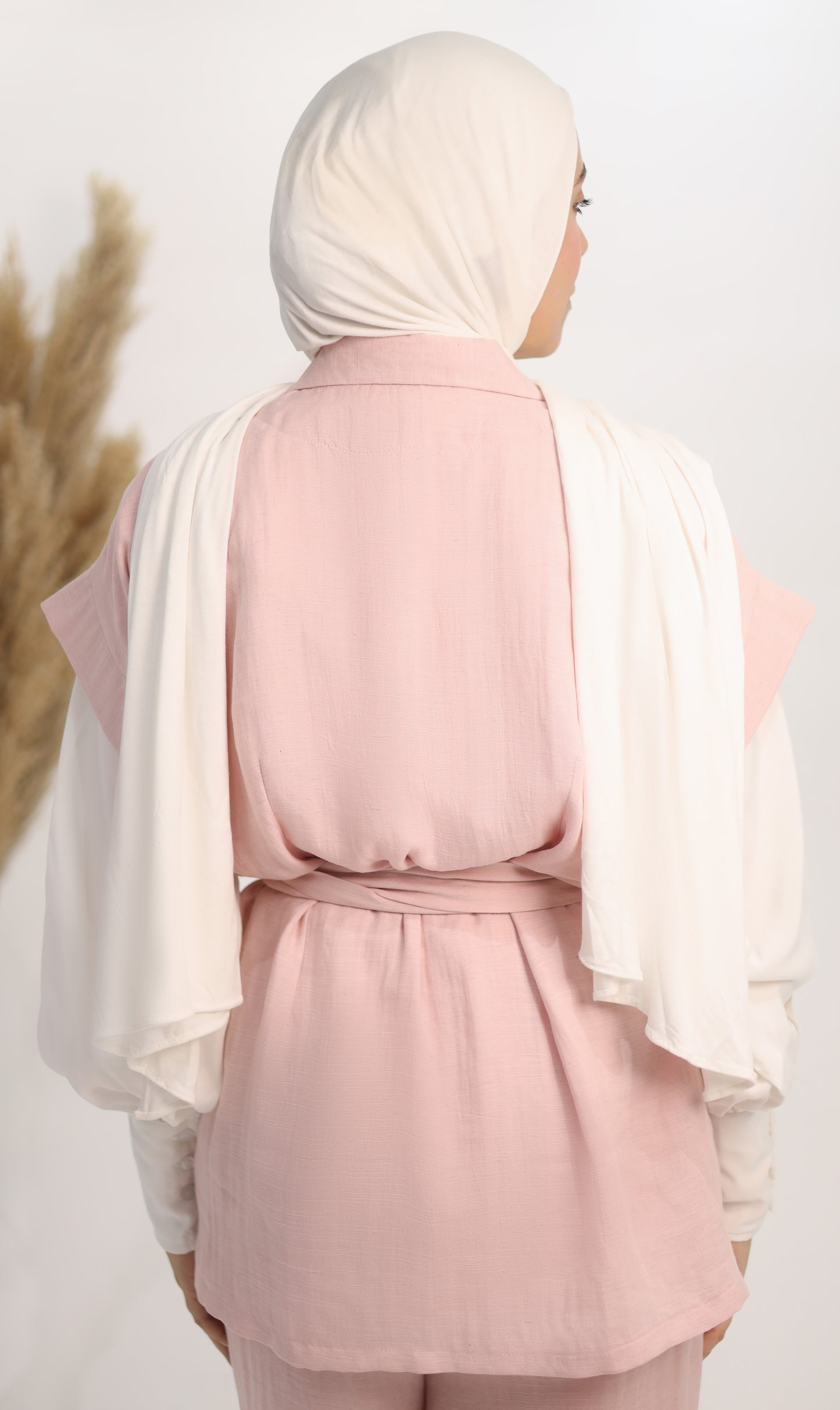 Blush Pink Belted Two-Piece Co-Ord Set
