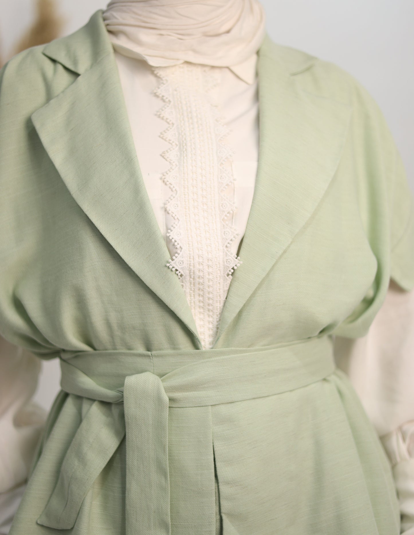 The Pistachio Belted Vest & Trouser Set