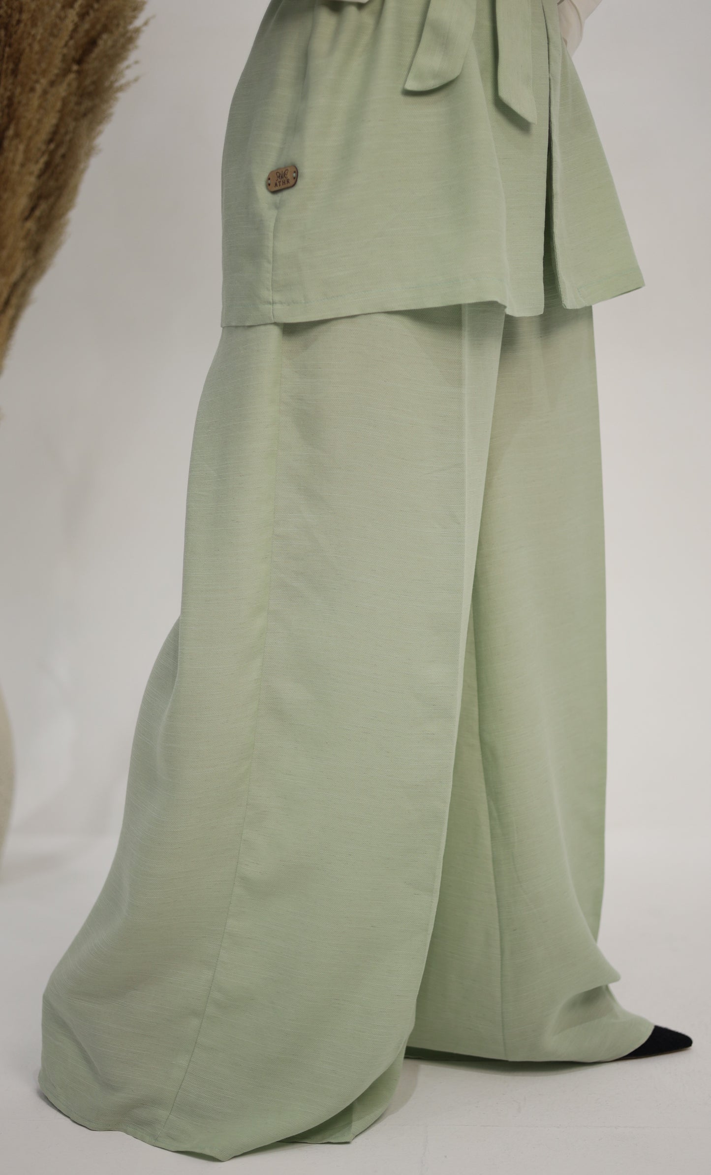 The Pistachio Belted Vest & Trouser Set