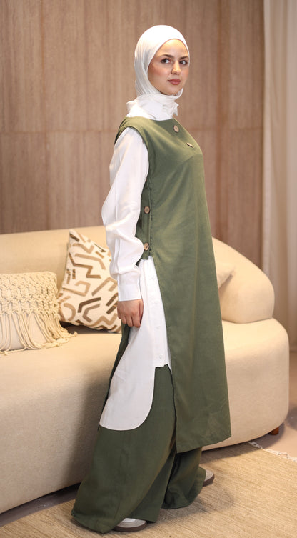 The Olive Split Tunic Set