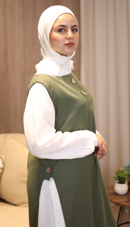 The Olive Split Tunic Set