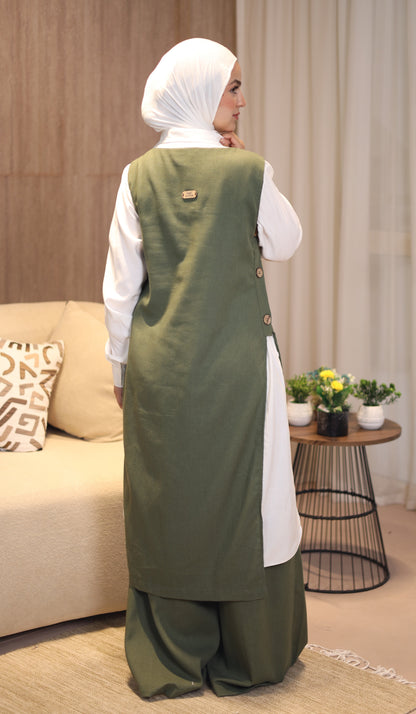 The Olive Split Tunic Set