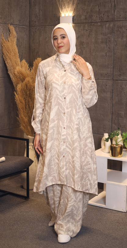 The Sand Foliage Longline Co-Ord